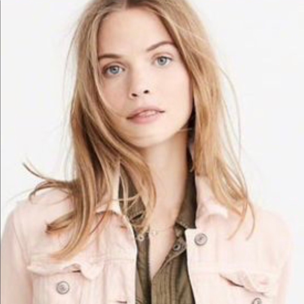 Blush Abercrombie & Fitch Ripped Jean Jacket